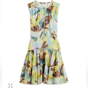 🍁Ted Baker London Multicolor Floral Midi Dress